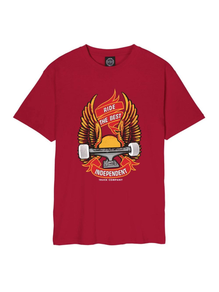 T-shirt - INDEPENDENT Ride Free - Rouge Cardinal