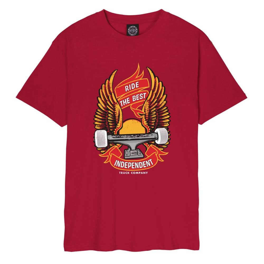 T-shirt - INDEPENDENT Ride Free - Rouge Cardinal