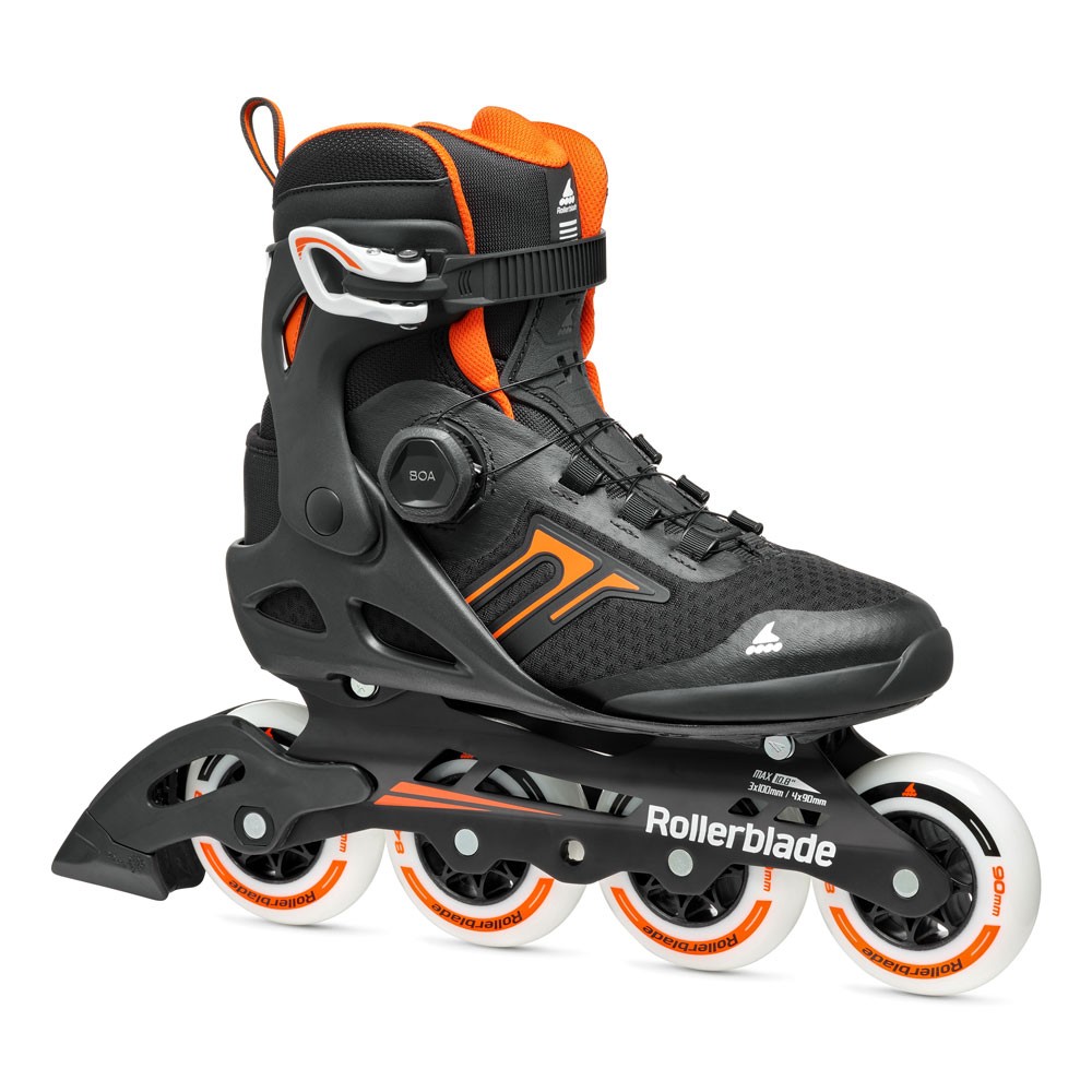 Roller Fitness - ROLLERBLADE Macroblade - 90 Boa Noir Orange