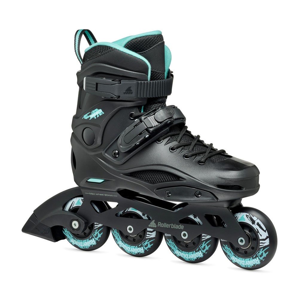 Freeskate Women Skates - ROLLERBLADE RB - 80 W Black Light Blue