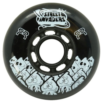 Skates Wheel - FR SKATES Street Invaders - 84mm 85a - Black - Set of 4