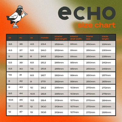 Aggressive Skates Boot - ECHO Verve - Cream sizing