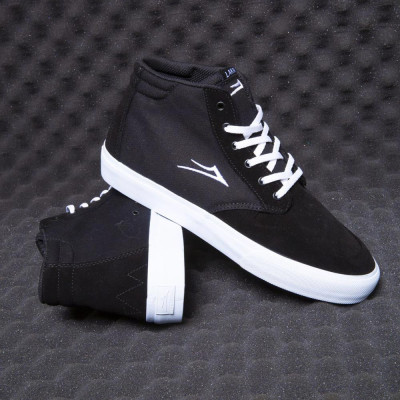 LAKAI Riley 3 High Black Suede Skate Shoes