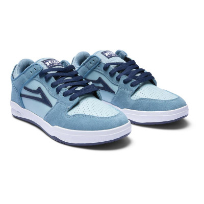 LAKAI Telford Low Light Blue Suede Skate Shoes