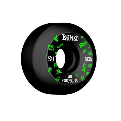 Skateboard Wheels - BONES OG Formula V5 Sidecut - 54mm 100a - Black - Set of 4