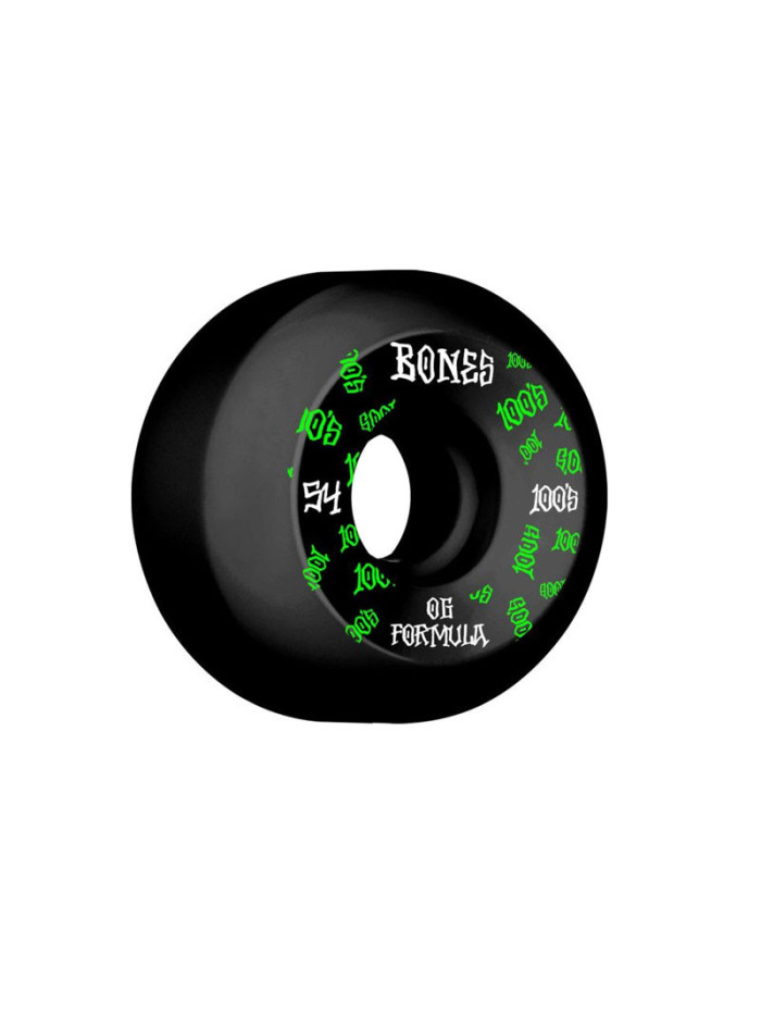 Roues de Skate - BONES OG Formula V5 Sidecut - 54mm 100a - Noir - Jeu de 4
