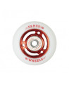 Roue Roller - FAMUS 3 Spoke - 64mm 92a - Red White - Jeu de 4