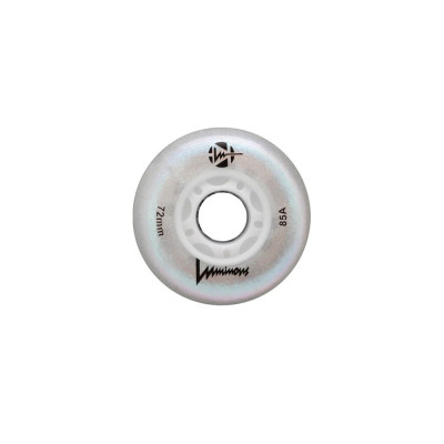 Skates Wheels - LUMINOUS - 72mm 85a - White Pearl - Set of 4