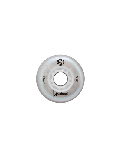 Roue Roller - LUMINOUS - 72mm 85a - White Pearl - Jeu de 4