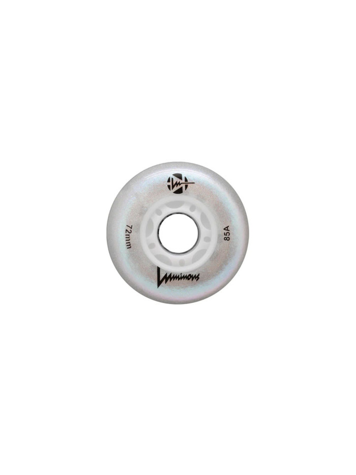 Roue Roller - LUMINOUS - 72mm 85a - White Pearl - Jeu de 4