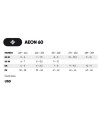 Aggressive Skates - USD Aeon 60 Team - Black sizing chart