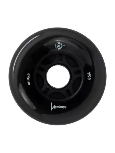 Roue Roller - LUMINOUS - 84mm 85a - Black - Jeu de 4