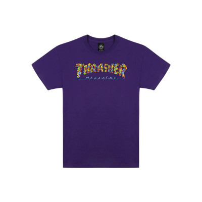 T-shirt - THRASHER Smile By Spanky - Violet