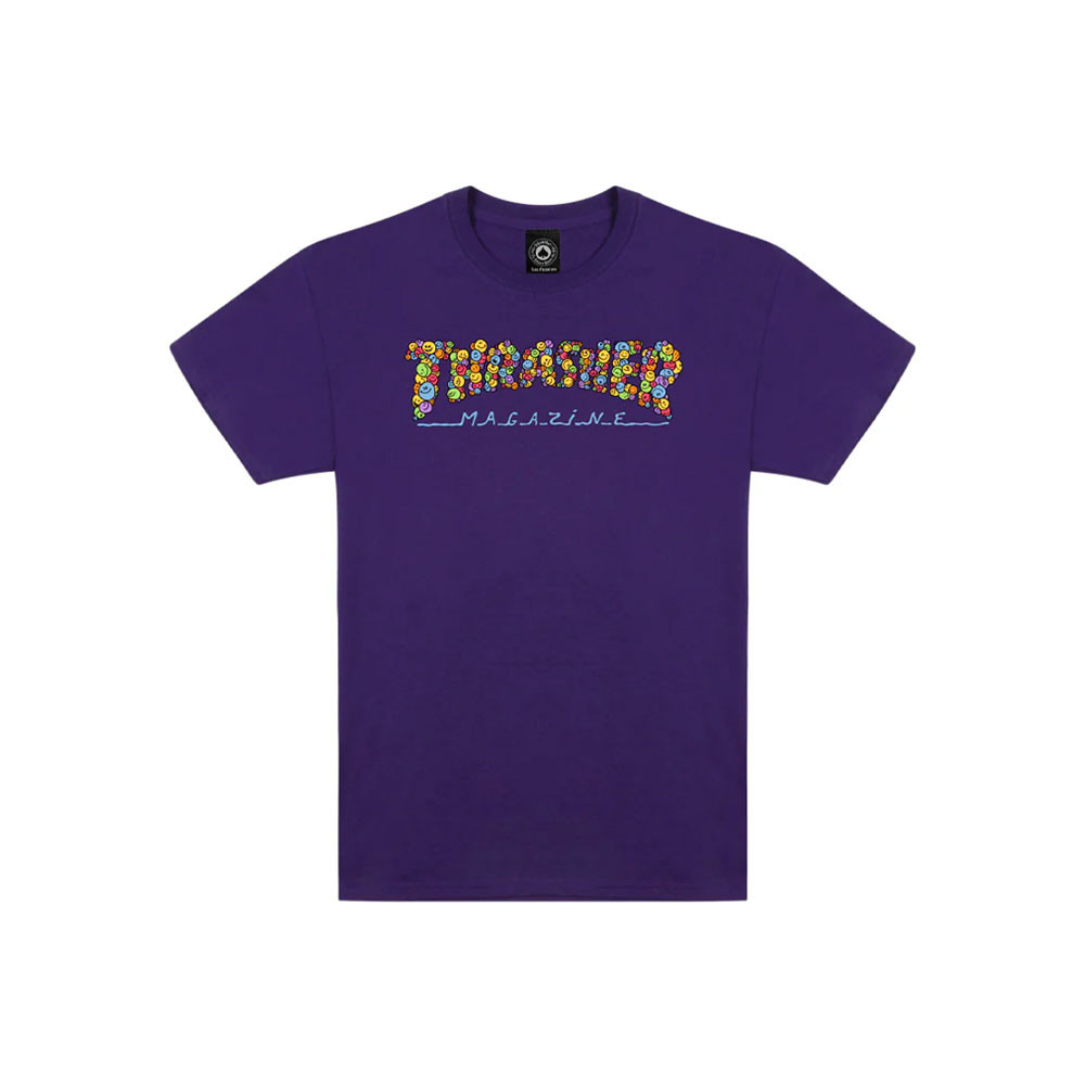 T-shirt - THRASHER Smile By Spanky - Purple