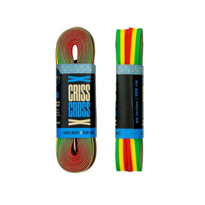 Laces - CRISS CROSS x Derby Trio - Green Red Yellow - Pair