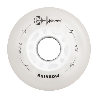 Roue Roller - LUMINOUS - 72mm 85a - Rainbow - Jeu de 4