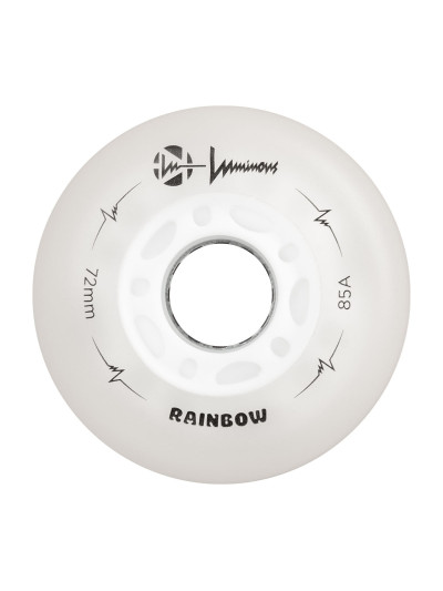 Roue Roller - LUMINOUS - 72mm 85a - Rainbow - Jeu de 4