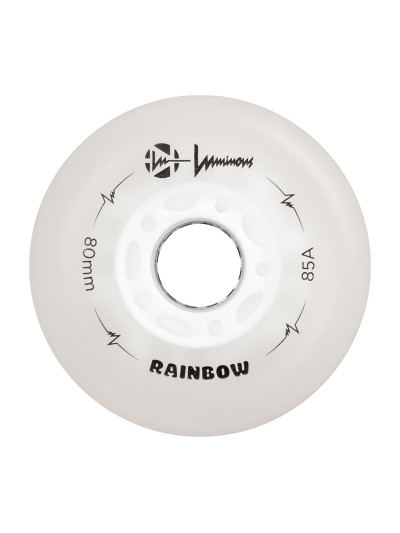 Roue Roller - LUMINOUS - 80mm 85a - Rainbow - Jeu de 4