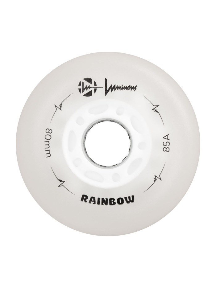 Roue Roller - LUMINOUS - 80mm 85a - Rainbow - Jeu de 4