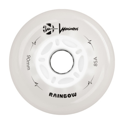 Roue Roller - LUMINOUS - 90mm 85a - Rainbow - Jeu de 4