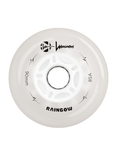 Roue Roller - LUMINOUS - 90mm 85a - Rainbow - Jeu de 4