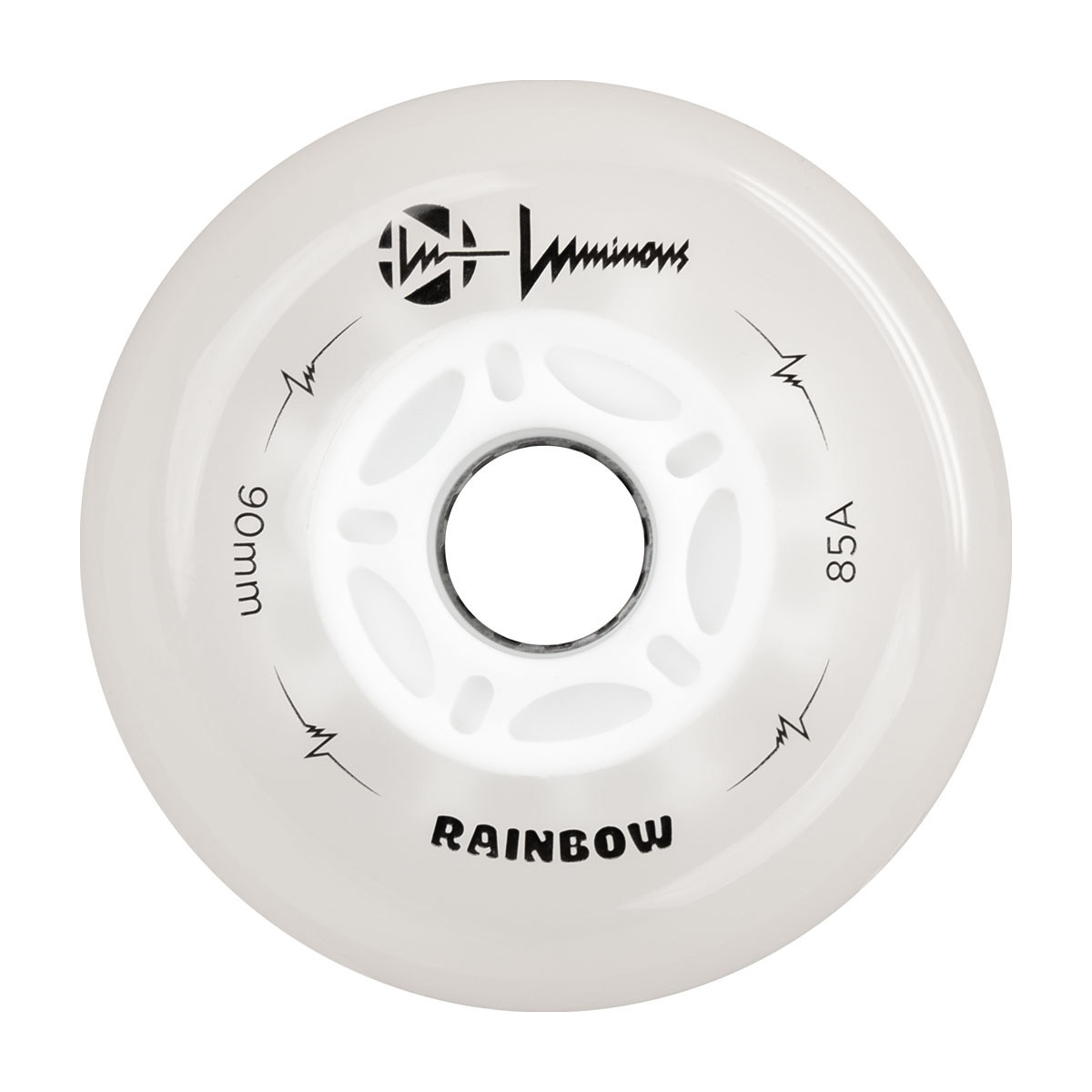 Roue Roller - LUMINOUS - 90mm 85a - Rainbow - Jeu de 4
