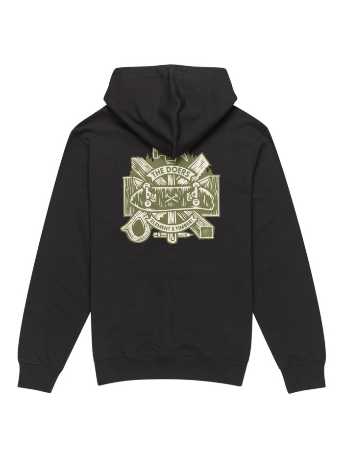 Hoodie - ELEMENT x TIMBER Supply - Off Black