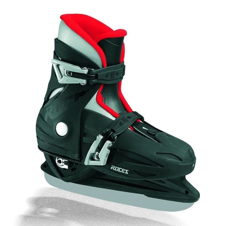 Patin à Glace Enfant Réglable ROCES MCK2 Noir/Rouge