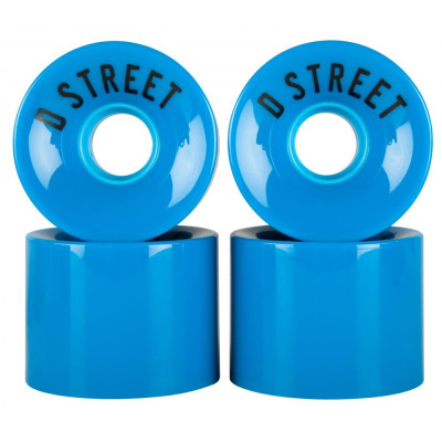 Roue Longboard - D-STREET 59cent - Bleu - 59mm 78a - Jeu de 4
