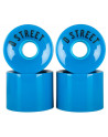 Roue Longboard - D-STREET 59cent - Bleu - 59mm 78a - Jeu de 4