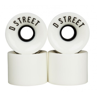 Longboard Wheels - D-STREET 59cent - White - 59mm 78a - Set of 4
