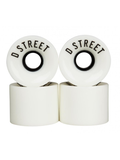 Longboard Wheels - D-STREET 59cent - White - 59mm 78a - Set of 4