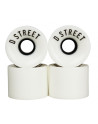 Roue Longboard - D-STREET 59cent - Blanc - 59mm 78a - Jeu de 4