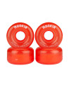 Roller Skate Wheels - ROOKIE Disco - 58mm 80a - Clear Red - Set of Red