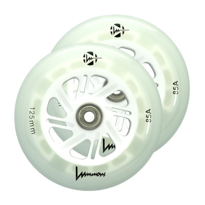 Skates Wheels - LUMINOUS - 125mm 85a - Glow - Set of 2