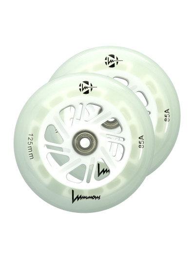Skates Wheels - LUMINOUS - 125mm 85a - Glow - Set of 2