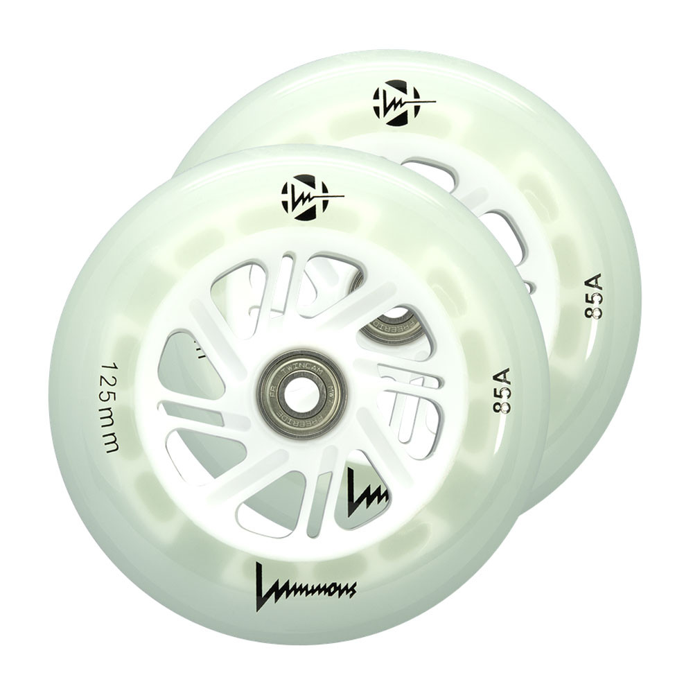 Skates Wheels - LUMINOUS - 125mm 85a - Glow - Set of 2