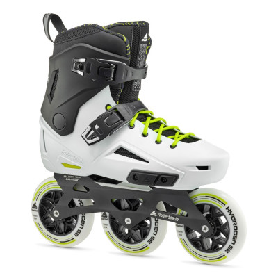 Roller 3 Roues Freeskate - ROLLERBLADE Lightning - 110 Noir Blanc