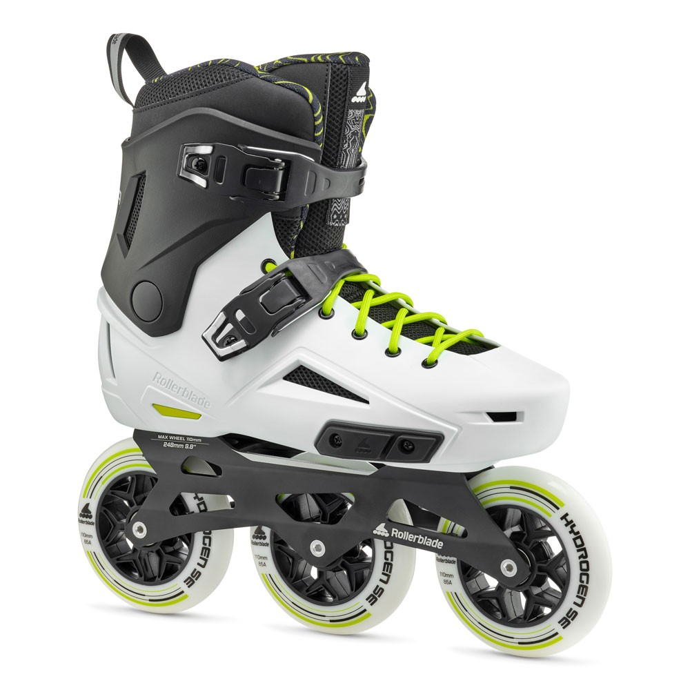 Freeskate 3 Wheels Skates - ROLLERBLADE Lightning -110 Black White