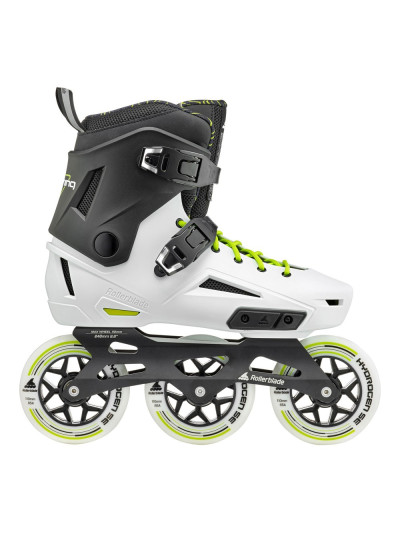 Roller 3 Roues Freeskate - ROLLERBLADE Lightning - 110 Noir Blanc