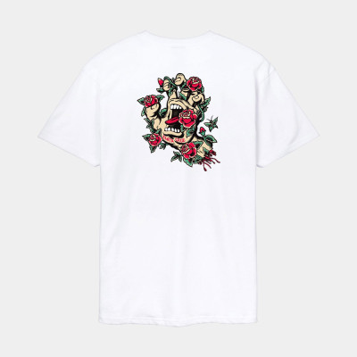 T-shirt - SANTA CRUZ Screaming Rose Flash - Blanc