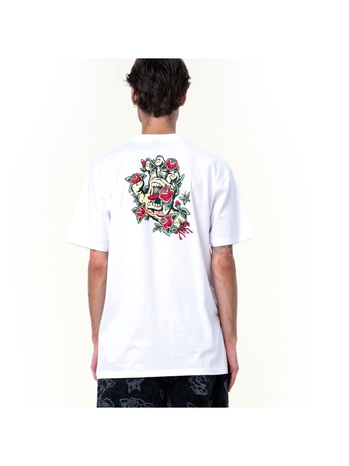 T-shirt - SANTA CRUZ Screaming Rose Flash - Blanc