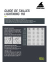 Freeskate 3 Wheels Skates - ROLLERBLADE Lightning -110 Black White sizing chart
