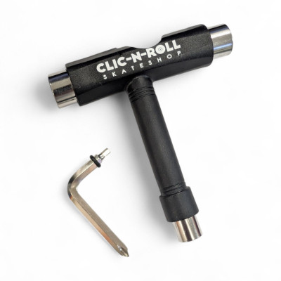 Outil Skate - CLIC-N-ROLL - T-tool - Noir
