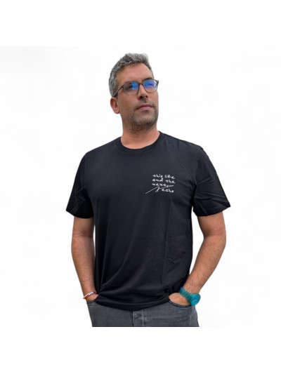 T-shirt - ECHO SKATES Thinking about Blading - Noir