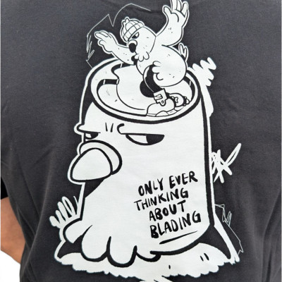 T-shirt - ECHO SKATES Thinking about Blading - Noir