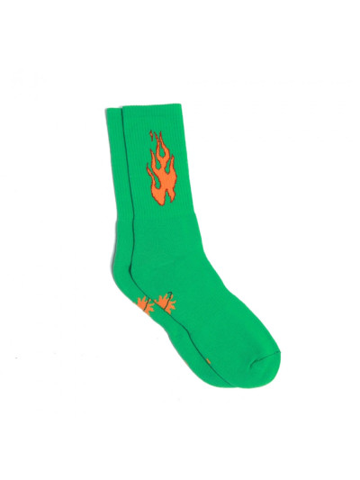 Skating Socks - MAGIC BOOTS - Green Fire - Pair