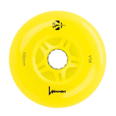 Skates Wheels - LUMINOUS - 100mm 85a - Yellow - Unit