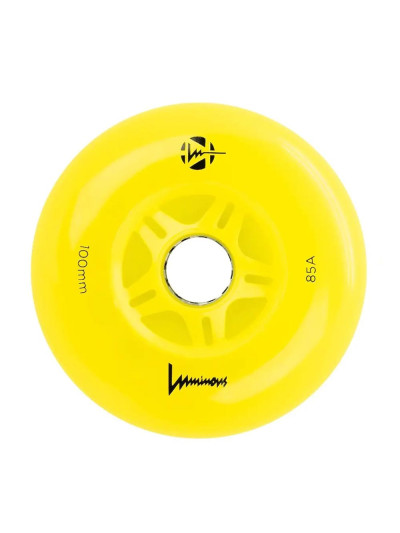 Skates Wheels - LUMINOUS - 100mm 85a - Yellow - Unit