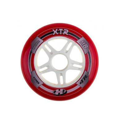 Roue Roller - HYPER XTR HB - 100mm 84a - Rouge - Jeu de 8